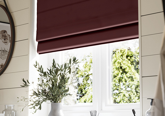 Shima Faux Silk, Claret - Twist&Fit Roman Blind - Image 5